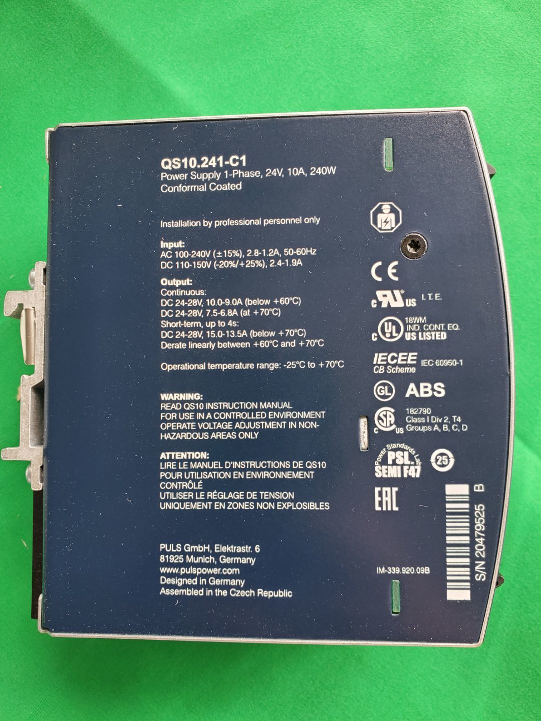 <b>PLUS QS10.241-C1</b>